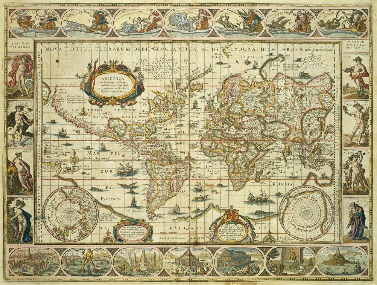 Nova Orbis Geographica ac Totius Terrarum Hydrographica - Willem Blaeu