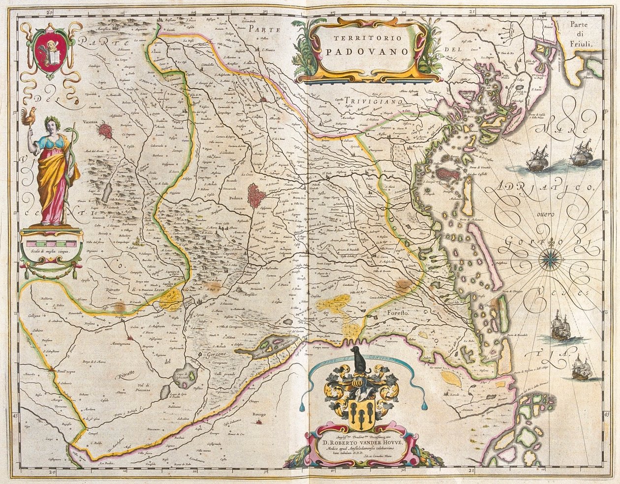 Padoue, Italie, dans "Theatrum Orbis Terrarum, sive Atlas Novus" de Willem Blaeu, Amsterdam - Willem Blaeu