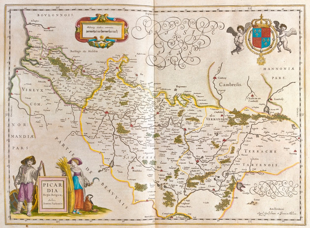 Piccardia, dans "Theatrum Orbis Terrarum, sive Atlas Novus" de Willem Blaeu, Amsterdam - Willem Blaeu