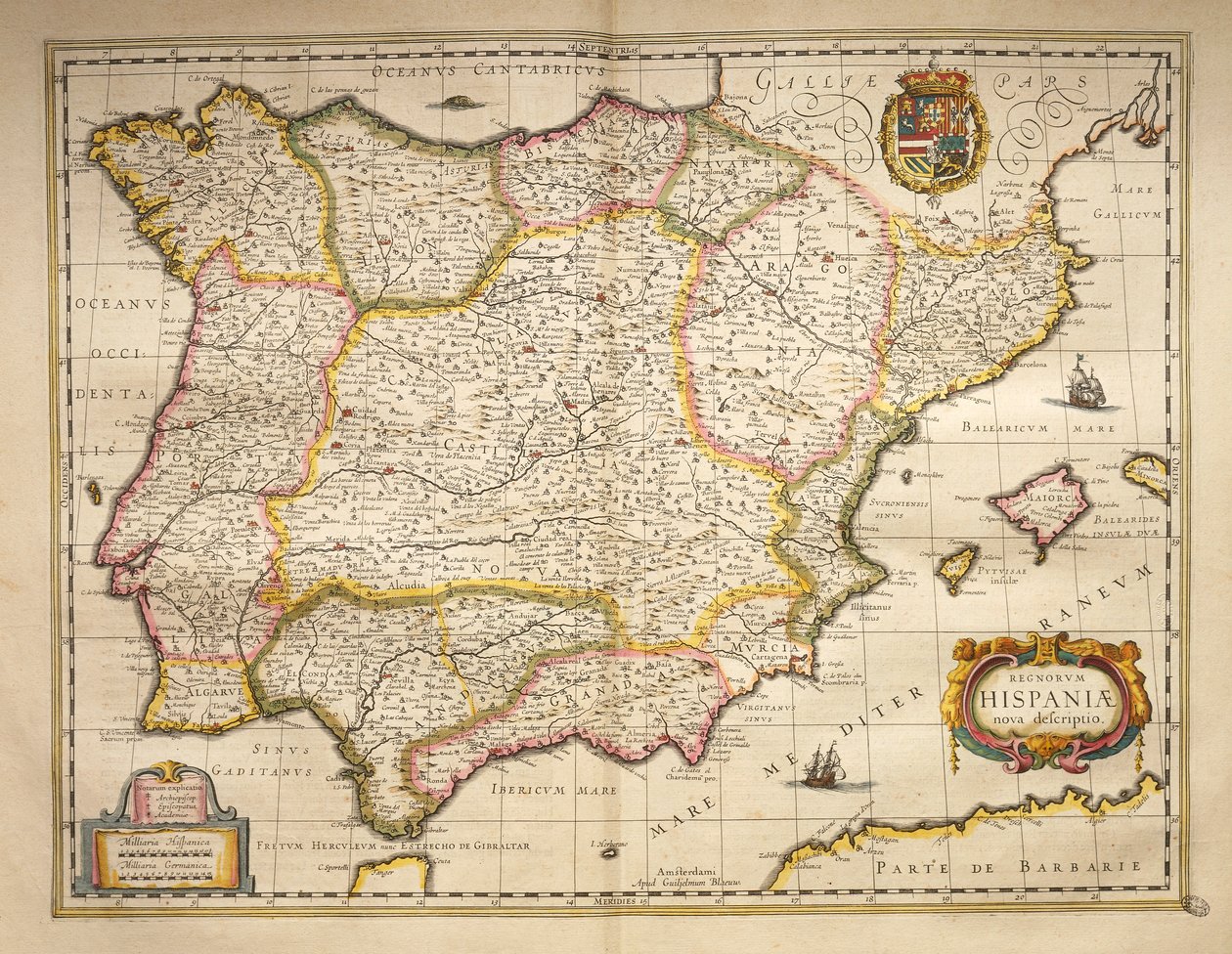 Espagne du Theatrum Orbis Terrarum par Willem Bleau, Amsterdam - Willem Blaeu