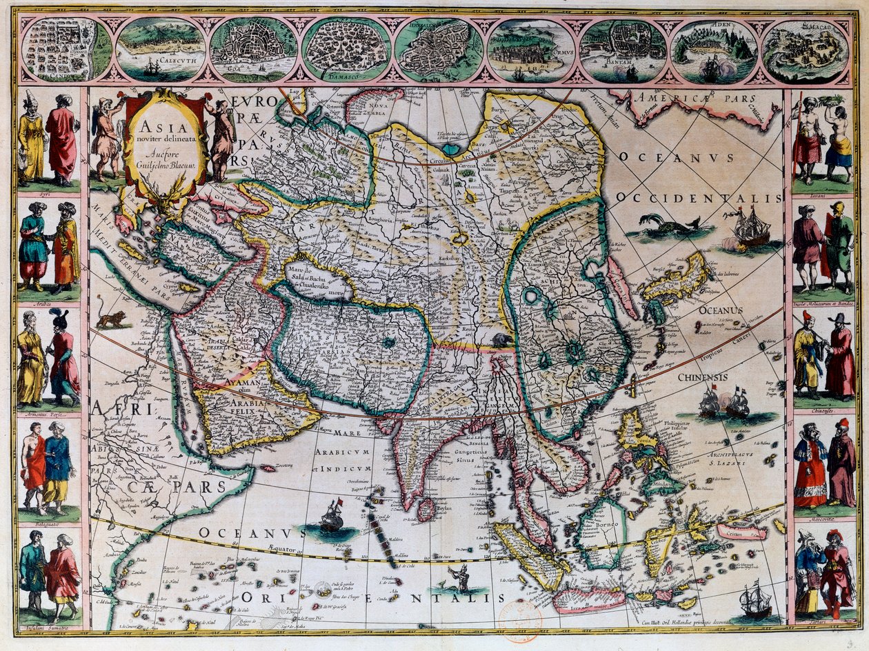 Le théâtre du monde ou le nouvel atlas Amsterdam. Carte géographique de l