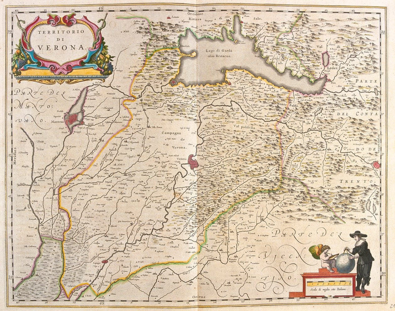 Vérone, Italie, dans "Theatrum Orbis Terrarum, sive Atlas Novus" de Willem Blaeu, Amsterdam - Willem Blaeu