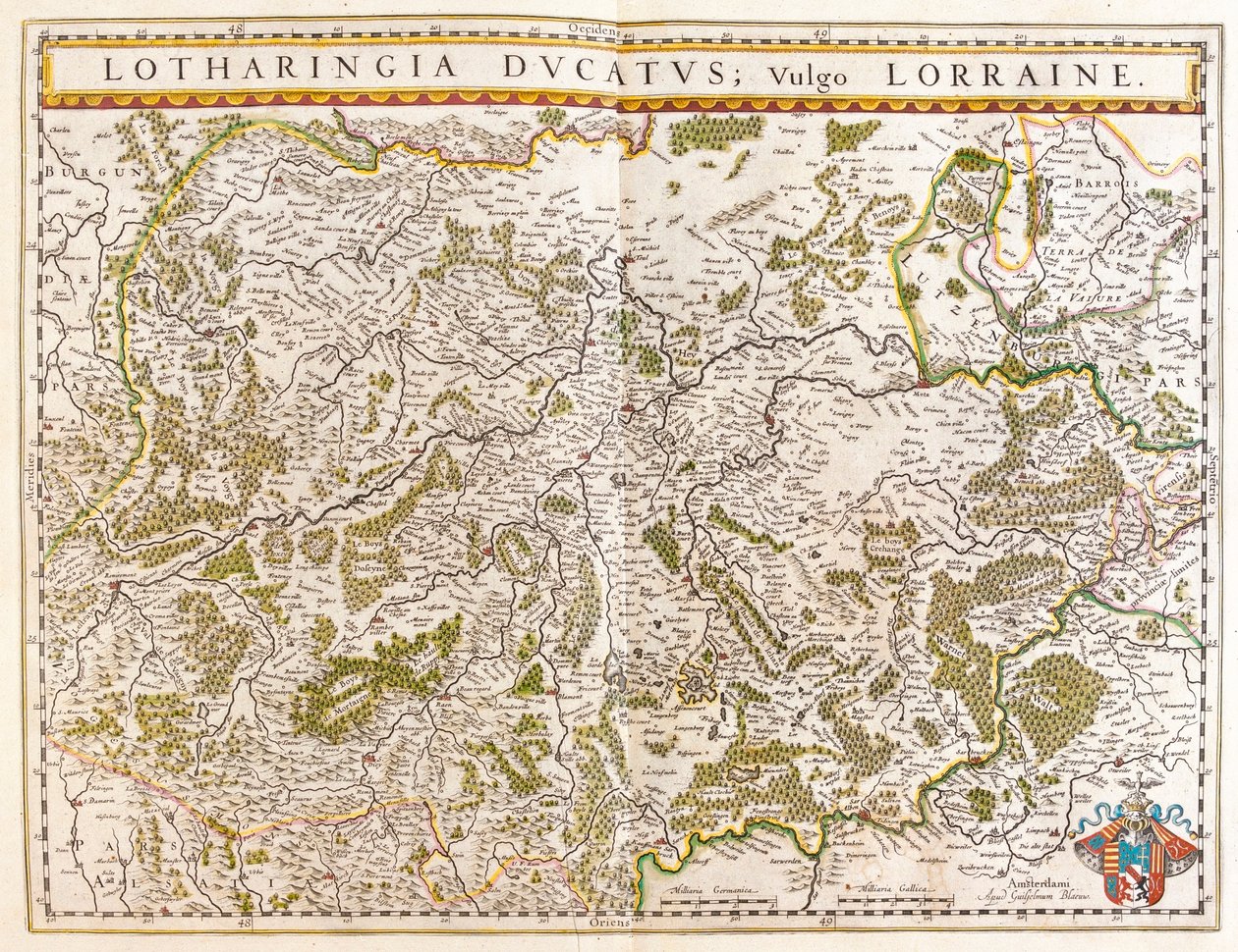 lorraine, dans "Theatrum Orbis Terrarum, sive Atlas Novus" de Willem Blaeu, Amsterdam - Willem Blaeu