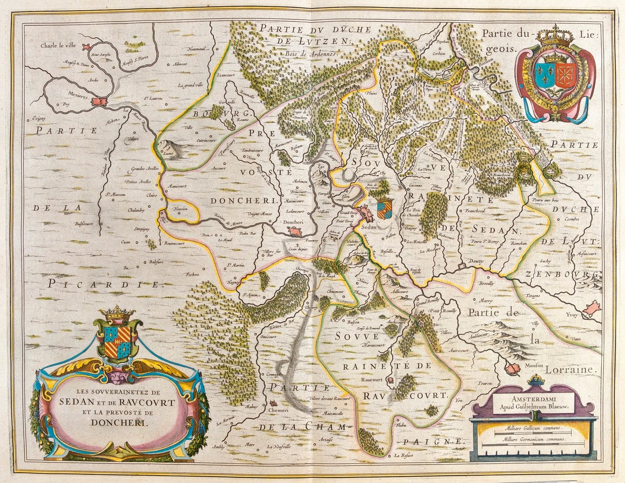 lorraine, dans "Theatrum Orbis Terrarum, sive Atlas Novus" de Willem Blaeu, Amsterdam - Willem Blaeu