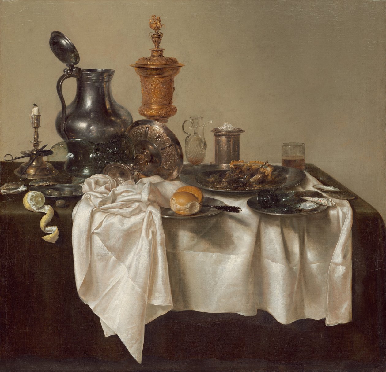 Pièce de banquet avec tourte - Willem Claesz. Heda