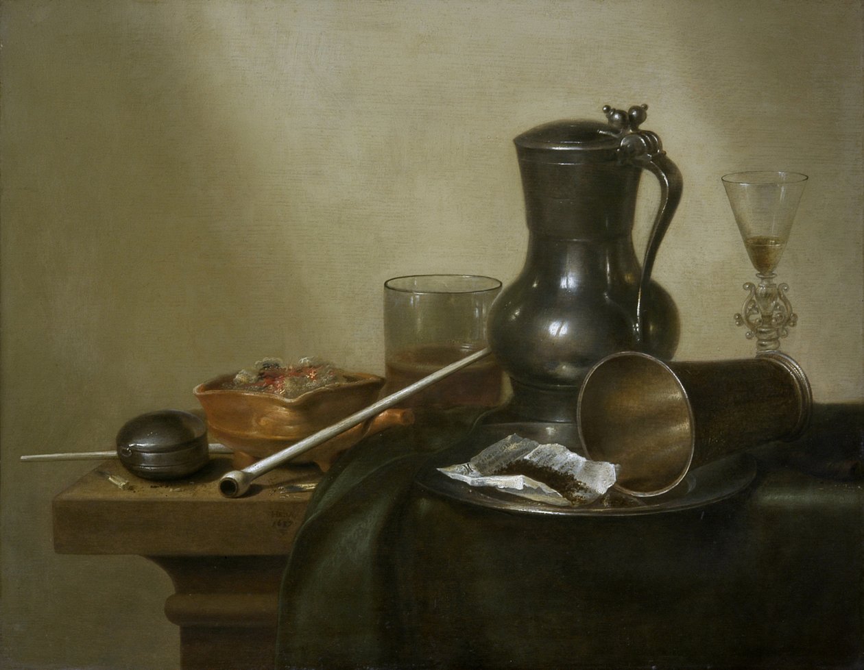 Nature morte au tabac - Willem Claesz. Heda
