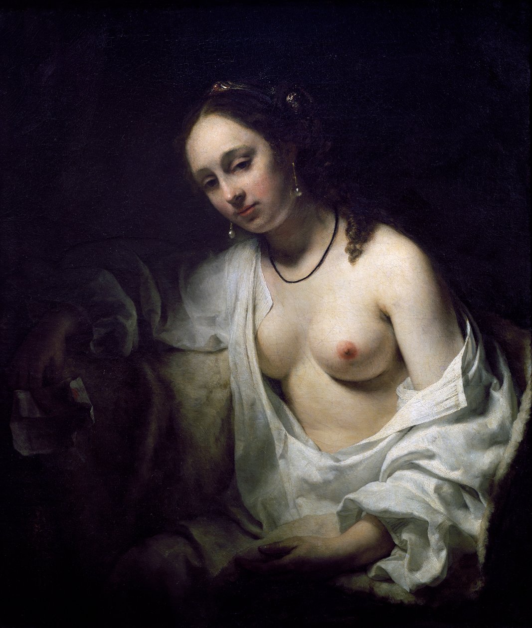 Bethsabée recevant une lettre de David, par Willem Drost - Willem Drost
