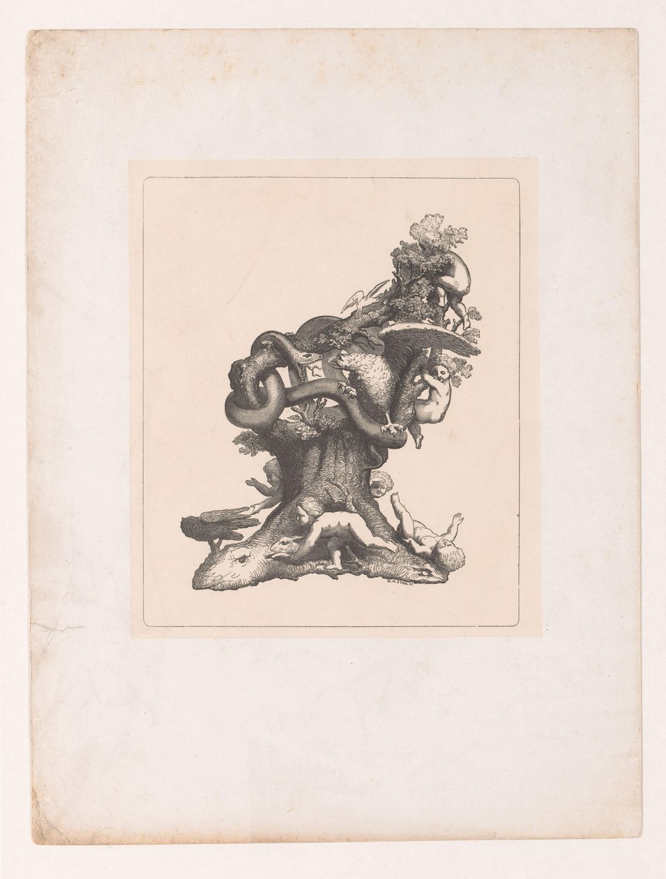 Arbre avec enfants et animaux - Willem Hendrik Stam