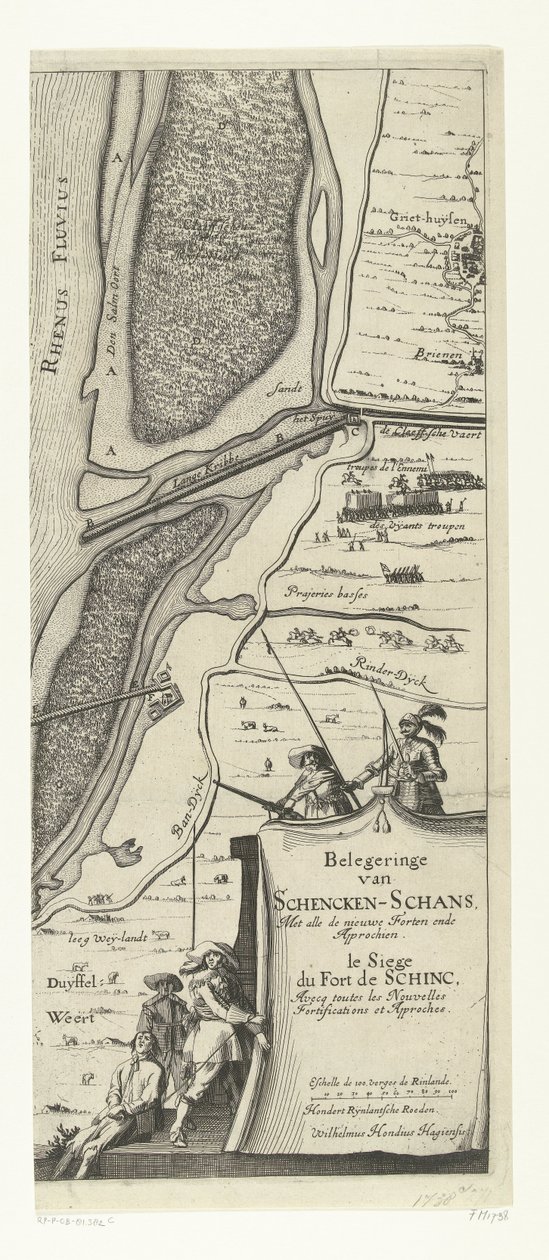 Siège de Schenckenschans (feuille de droite), 1635 - Willem Hondius