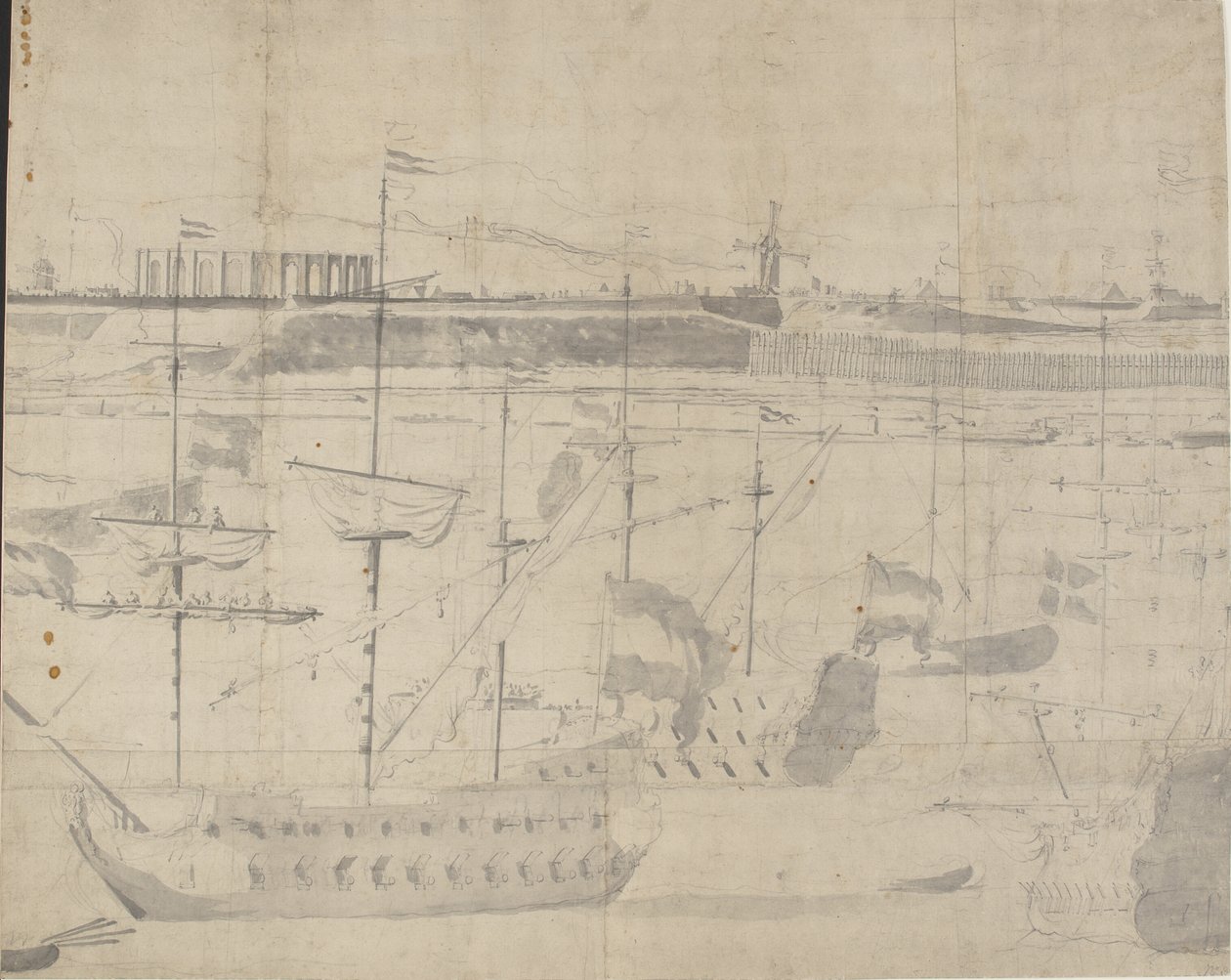 La flotte hollandaise à Copenhague 1658 - Willem I van de Velde