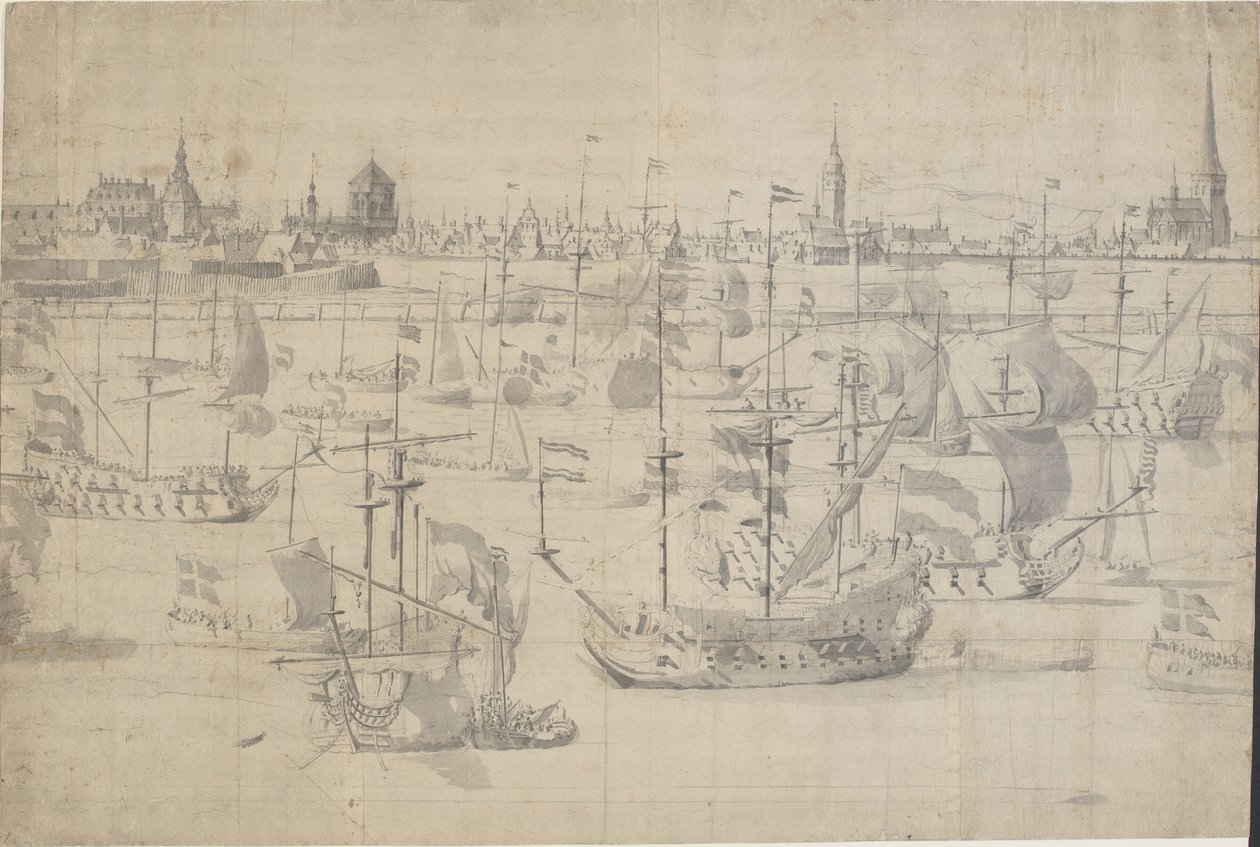 La Flotte Hollandaise à la Rade de Copenhague 1658 - Willem I van de Velde