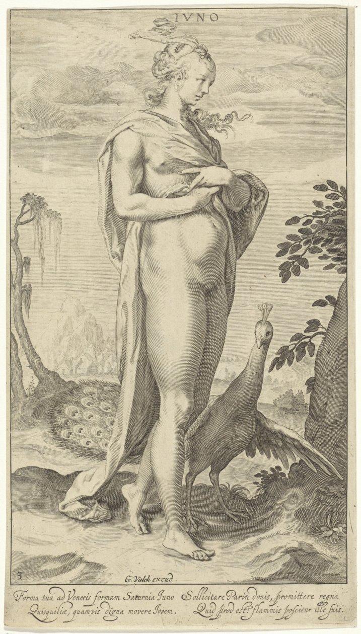 Junon avec paon - Willem Isaacsz. van Swanenburg