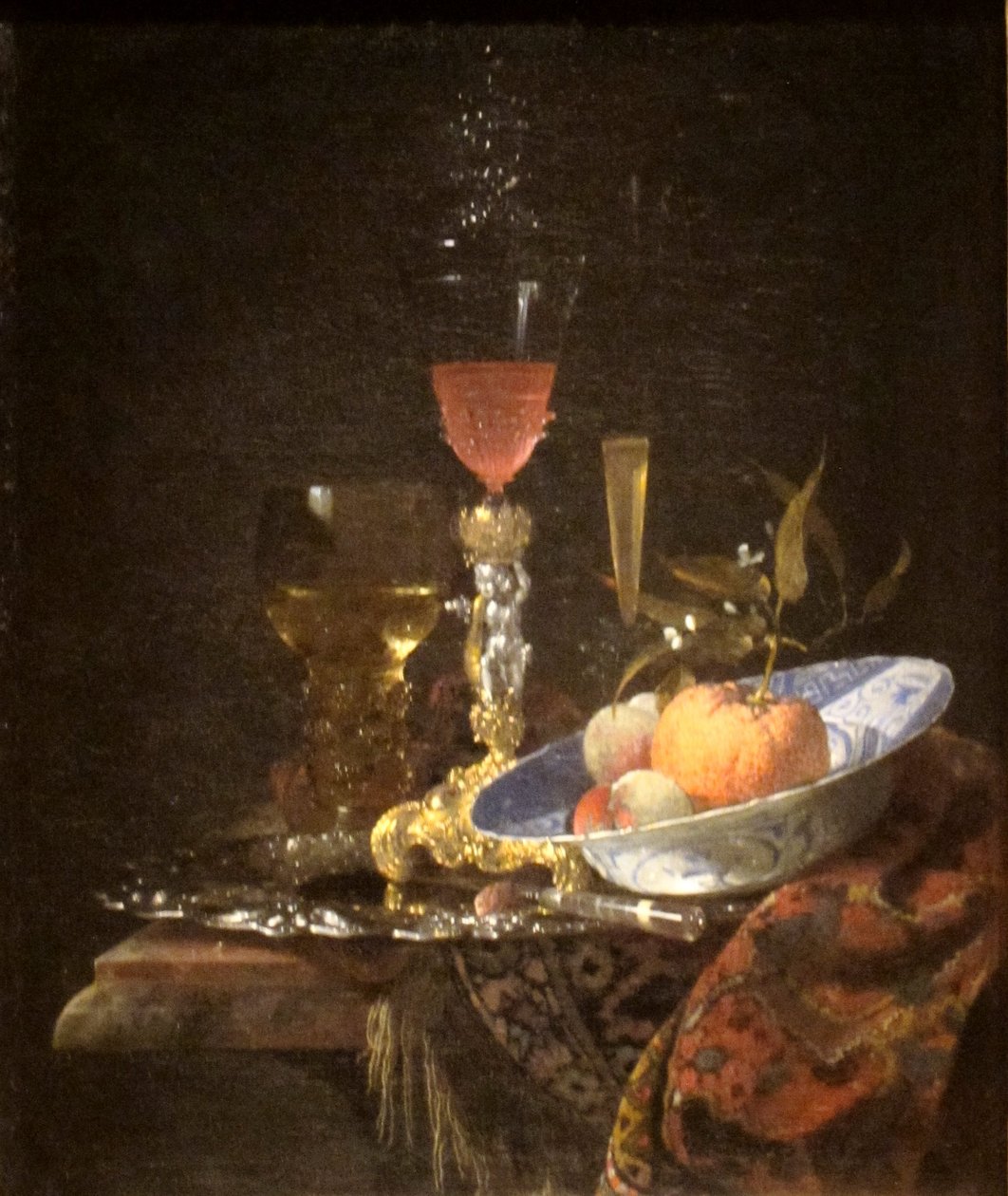 Verre à vin et coupe de fruits - Willem Kalf