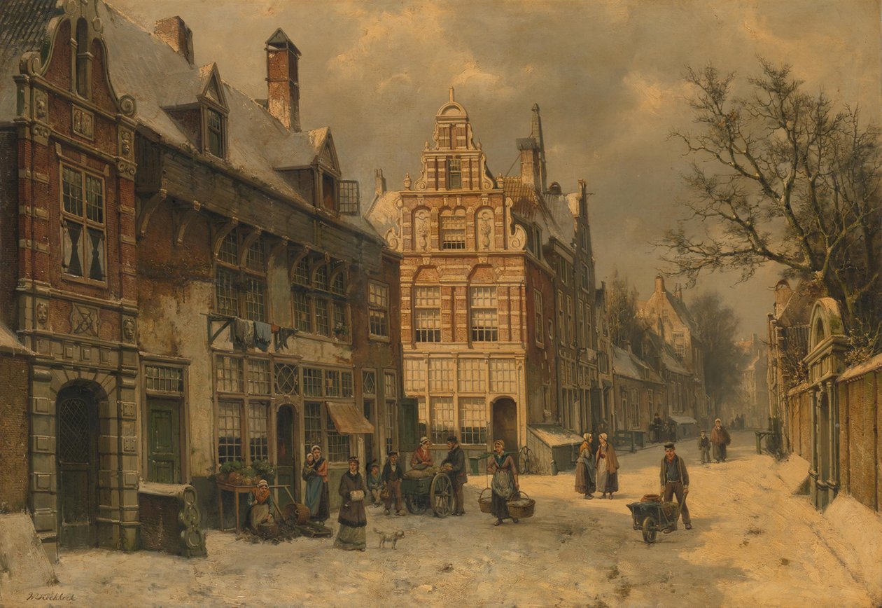 Paysage urbain en hiver - Willem Koekkoek