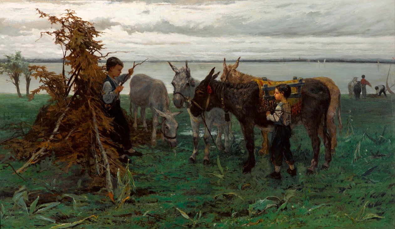 Garçons gardant des ânes - Willem Maris