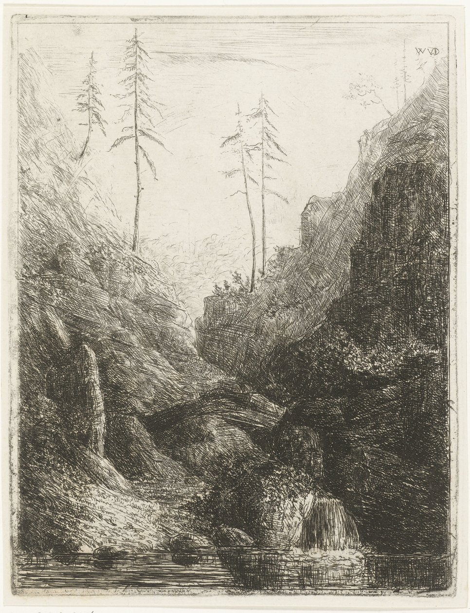 Paysage rocheux - Willem Matthias Jan van Dielen