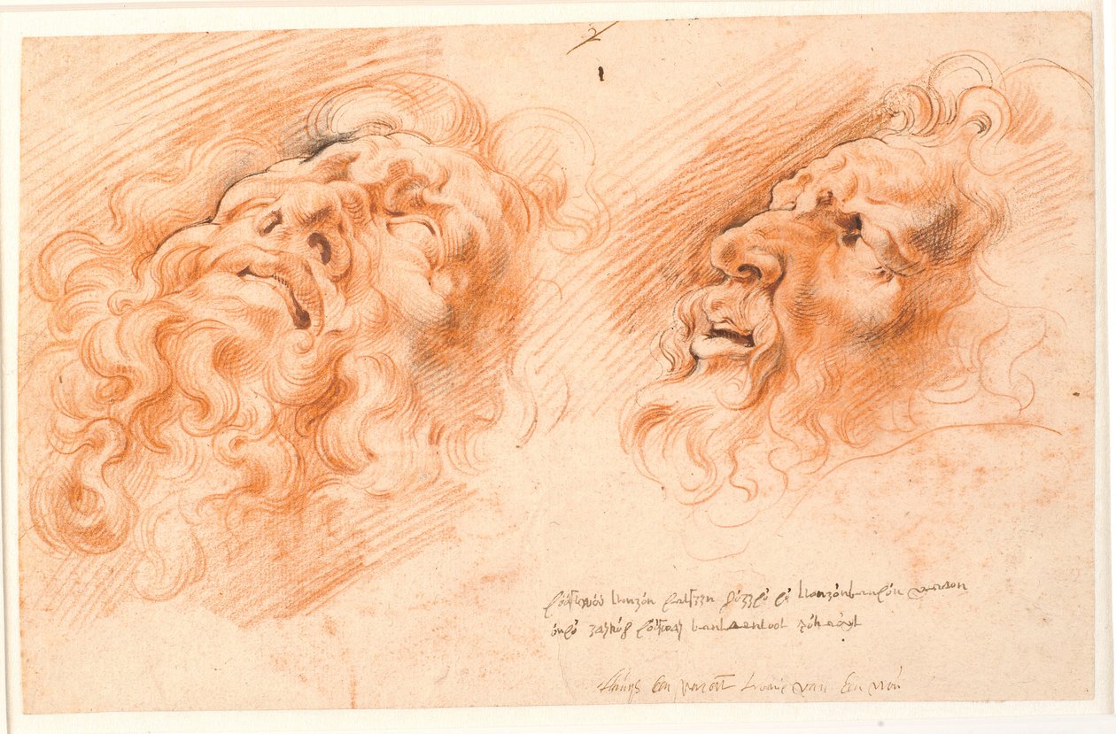 Laocoon. Deux études du visage de Laocoon, l