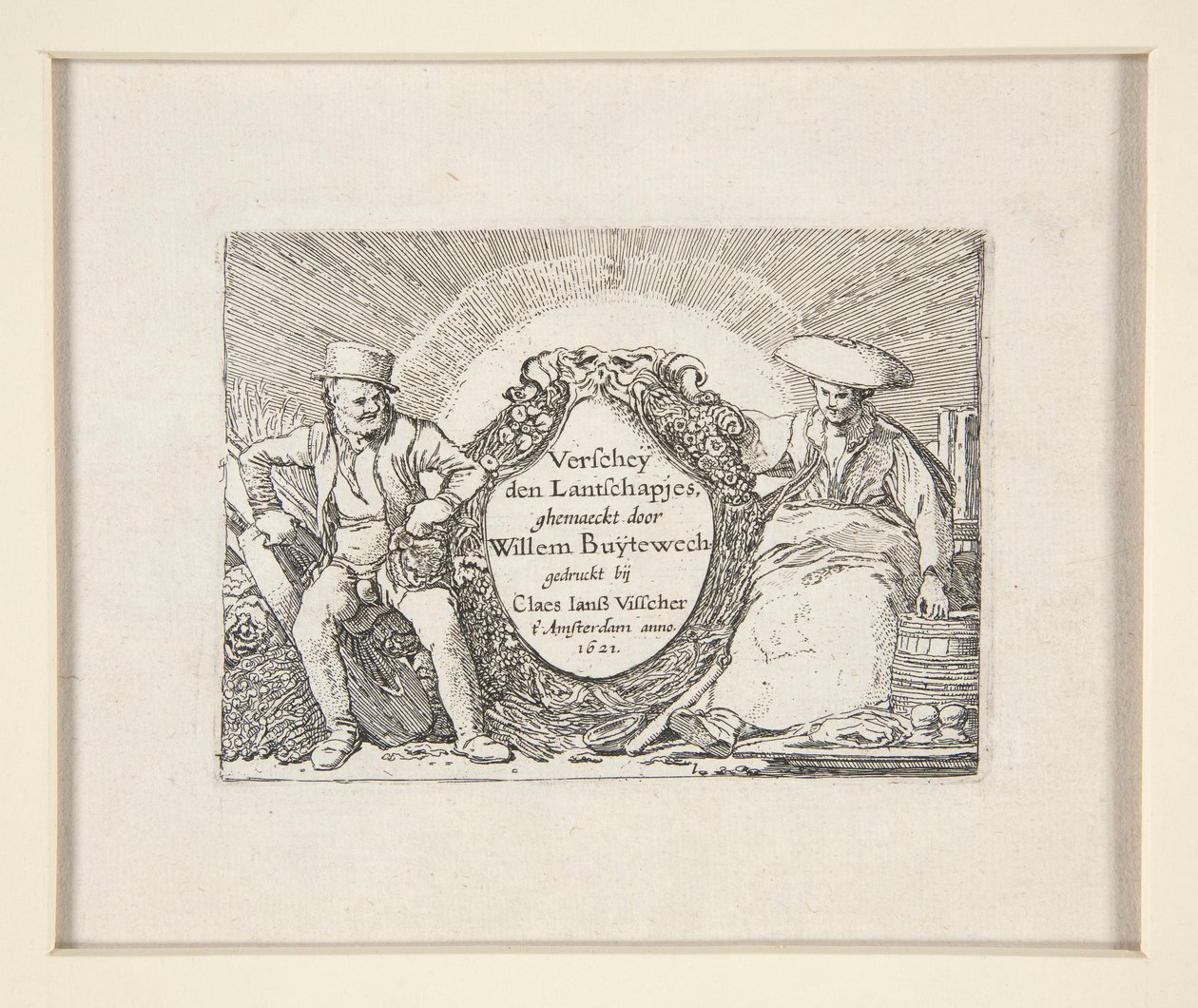 Page de titre pour Le Set des Paysages - Willem Pietersz. Buytewech