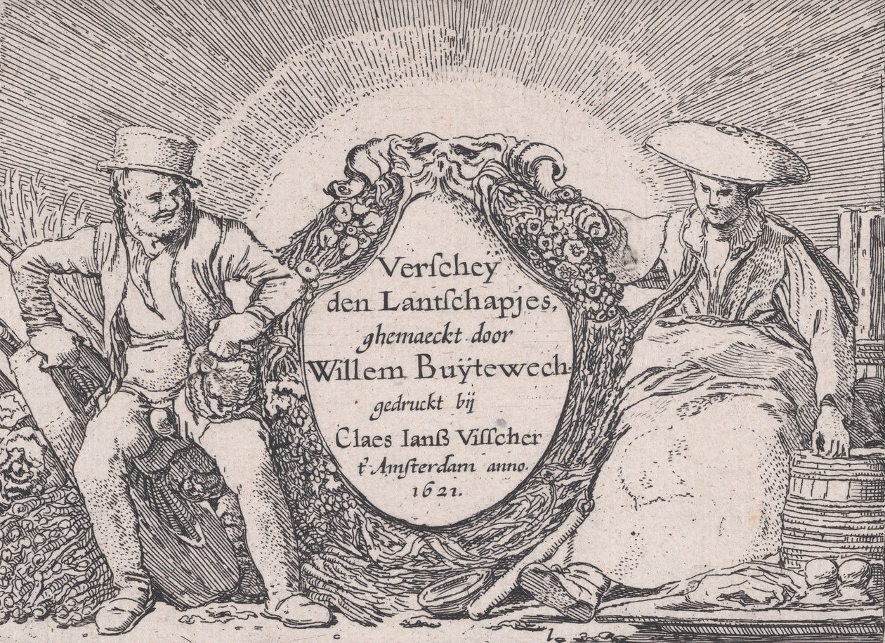 Page de Titre, de Verscheyden Landtschapjes Divers Petits Paysages, Planche 1 - Willem Pietersz. Buytewech