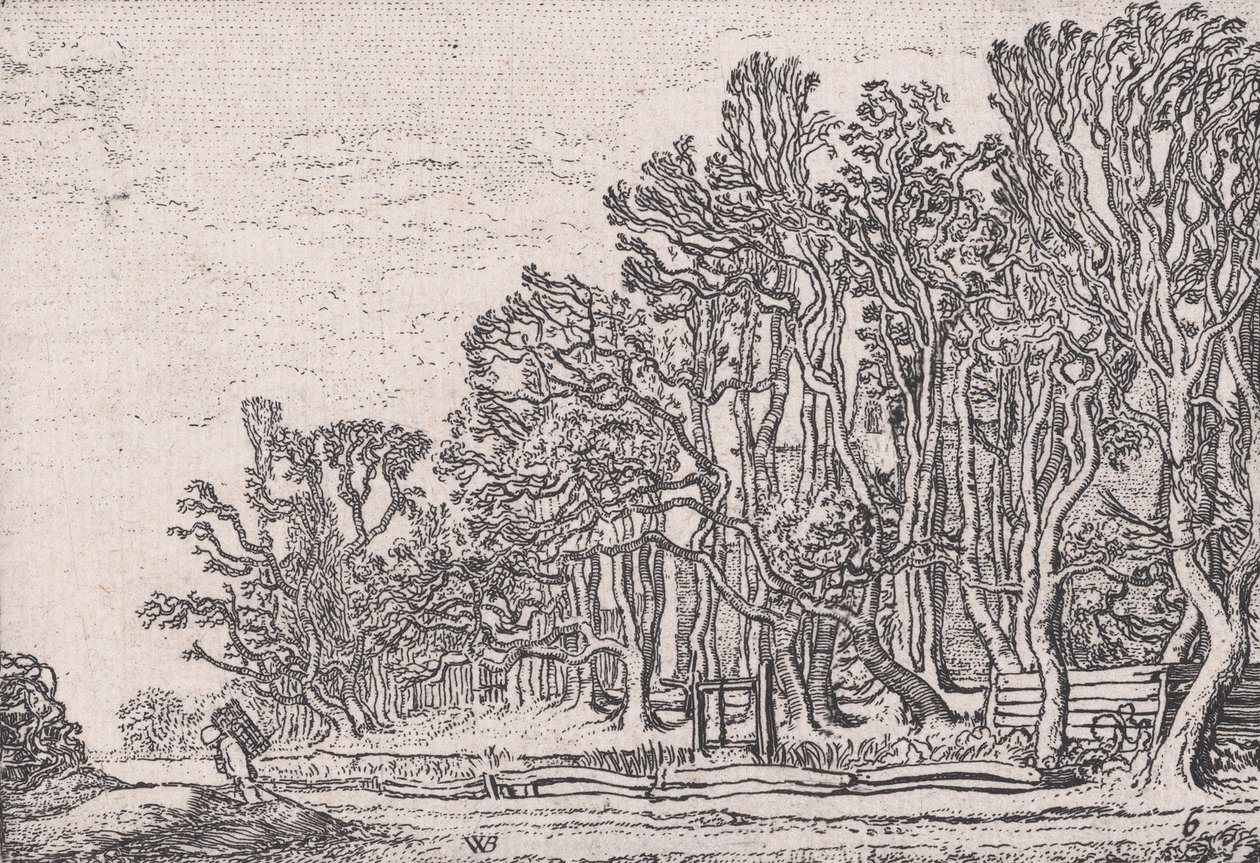 Deux Haies de Planches, de Verscheyden Landtschapjes Divers Petits Paysages, Planche 6 - Willem Pietersz. Buytewech