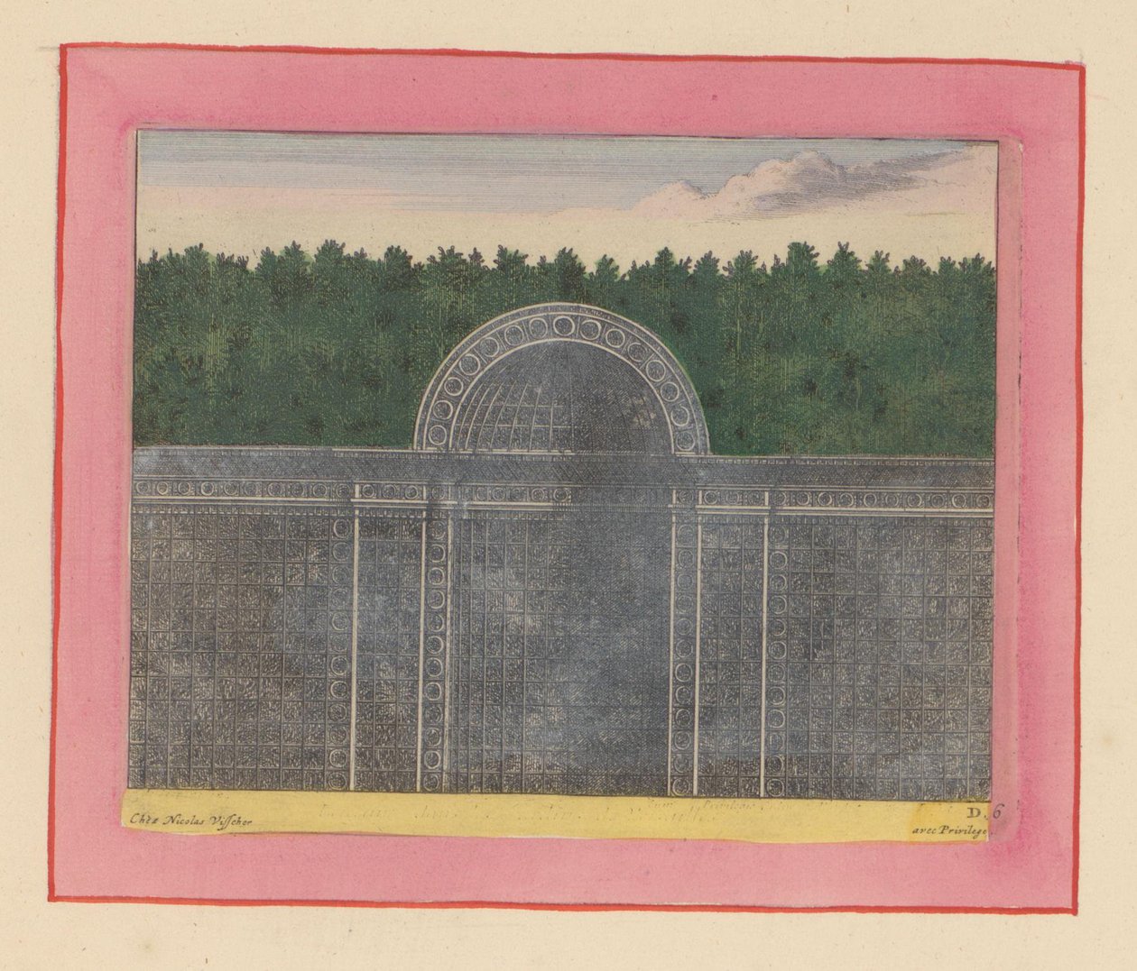 Laubengang mit halbrunder Nische für eine Hecke in den Gärten von Versailles - Willem Swidde
