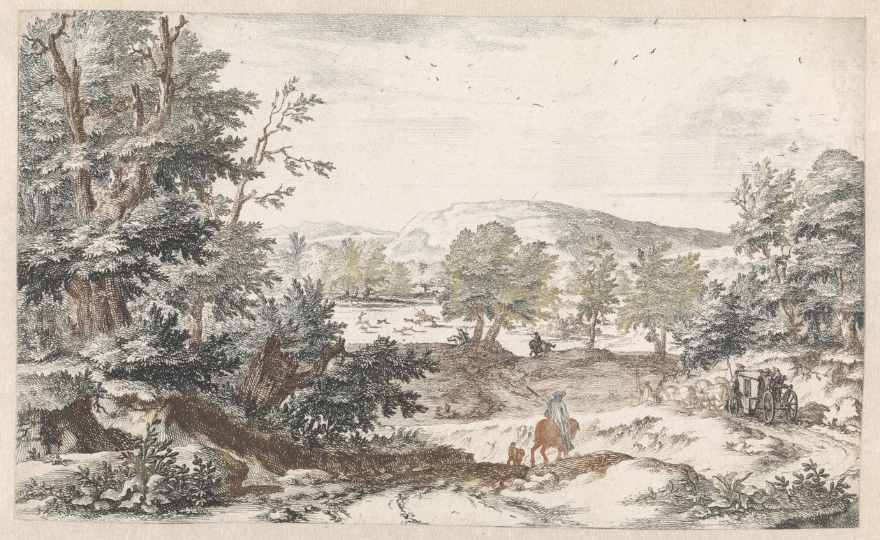 Paysage boisé avec un chemin - Willem Swidde