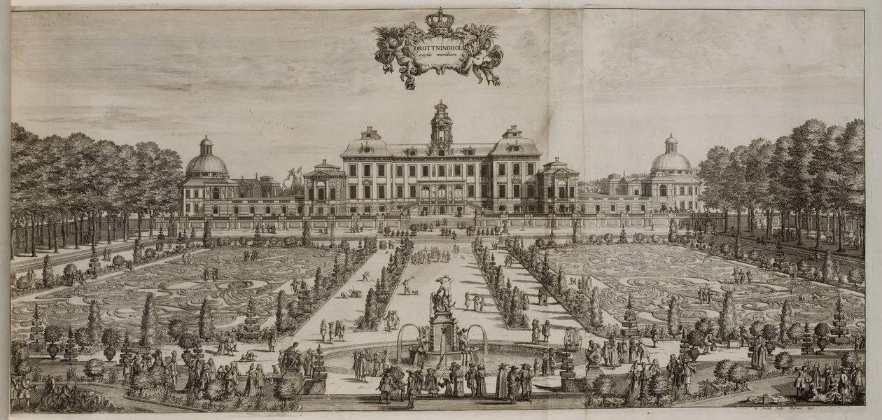 Le palais et le jardin de Drottningholm vus du sud - Willem Swidde