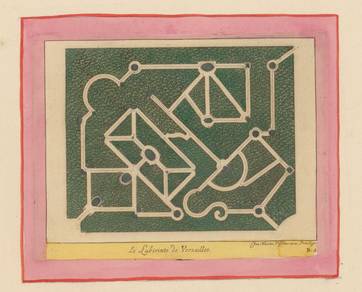 Grundriss des Labyrinths von Versailles - Willem Swidde