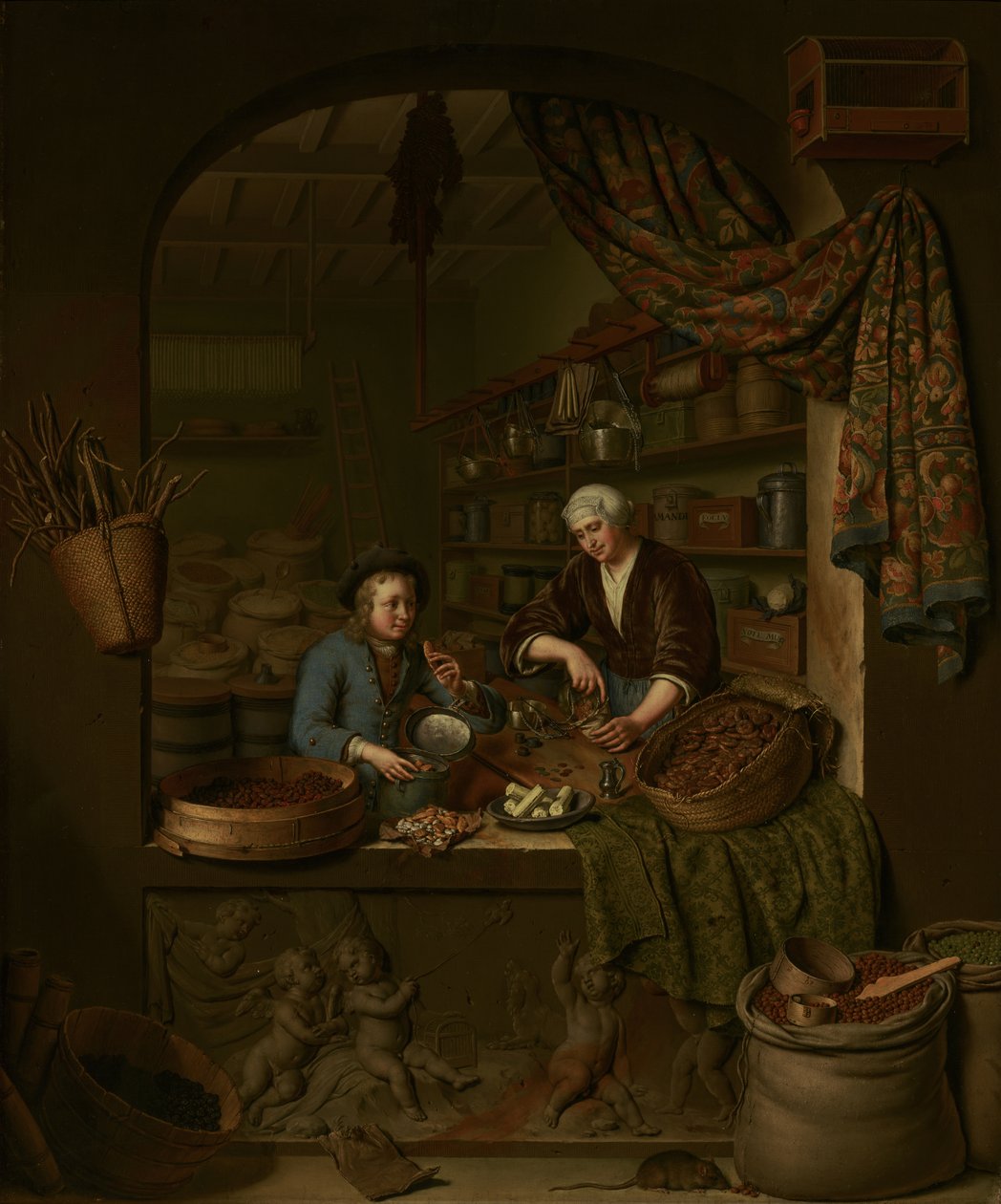 Une épicerie - Willem Van Mieris