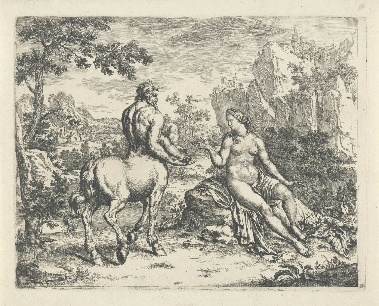 Ocyrhoë prédit le destin de Chiron et Asclépios - Willem Van Mieris