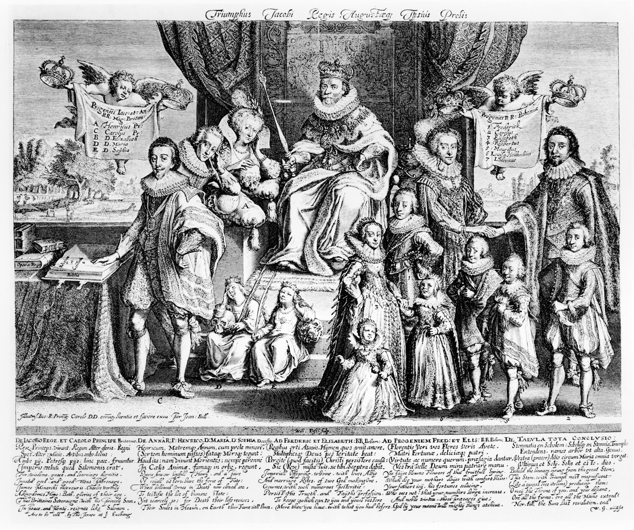Le triomphe du roi Jacques et de ses augustes descendants, c.1622-4 - Willem Van de Passe