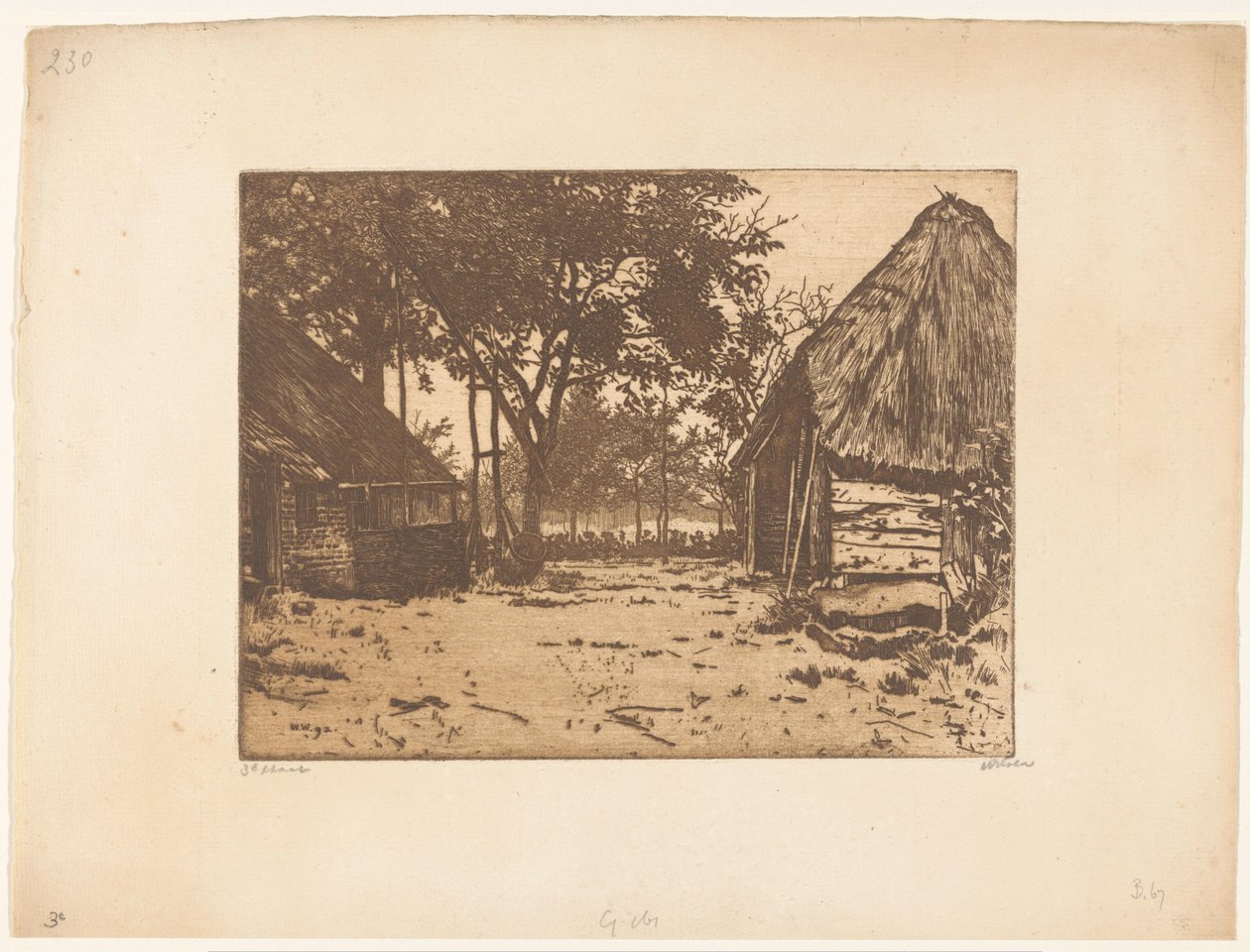 Ferme en Brabant - Willem Witsen (signed by artist)