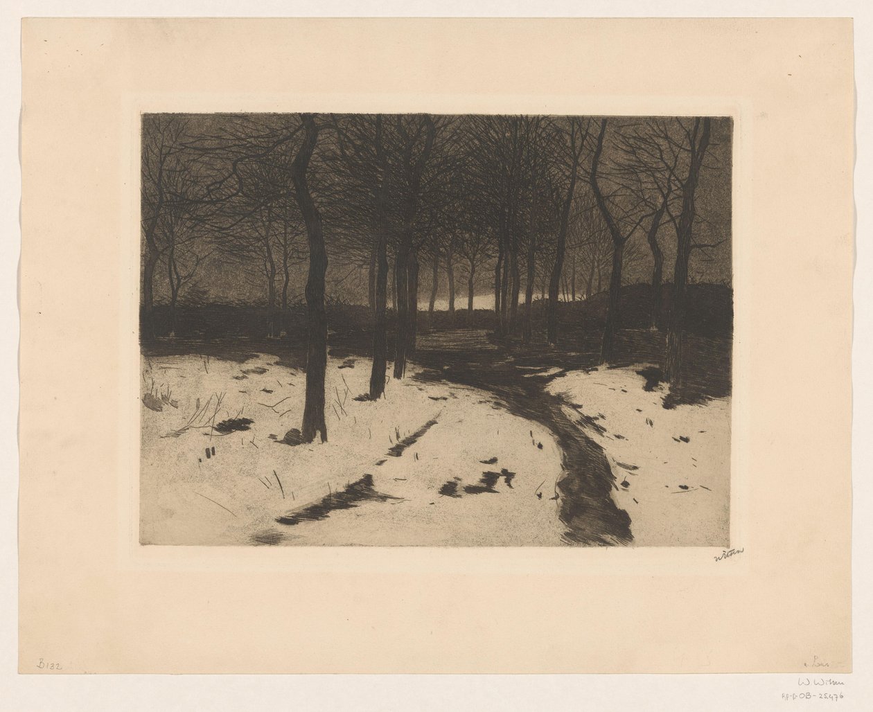 Sentier forestier à Ewijkshoeve - Willem Witsen (signed by artist)