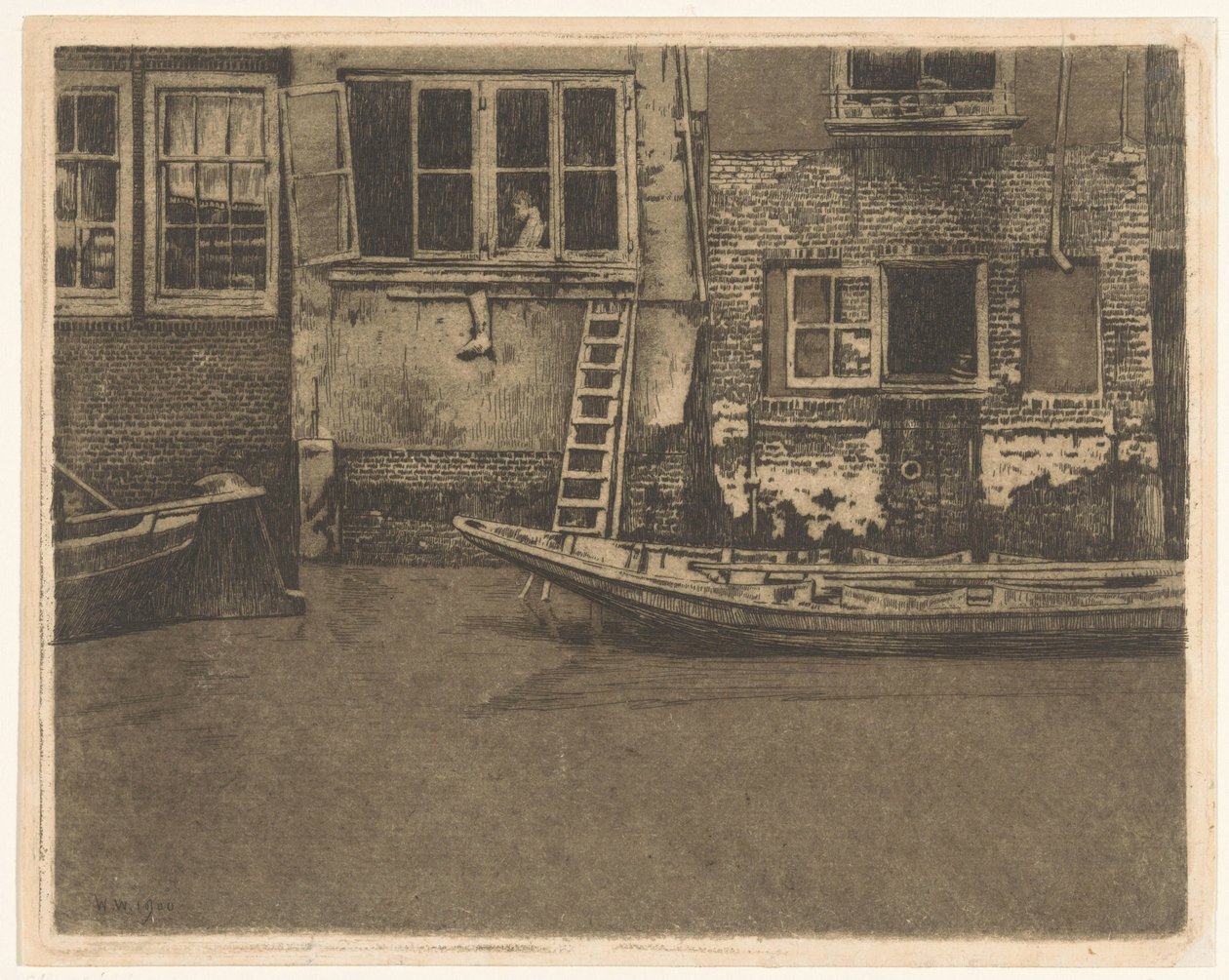 Façades arrière de la Voorstraat 463, 465 et 467 à Dordrecht - Willem Arnoldus Witsen