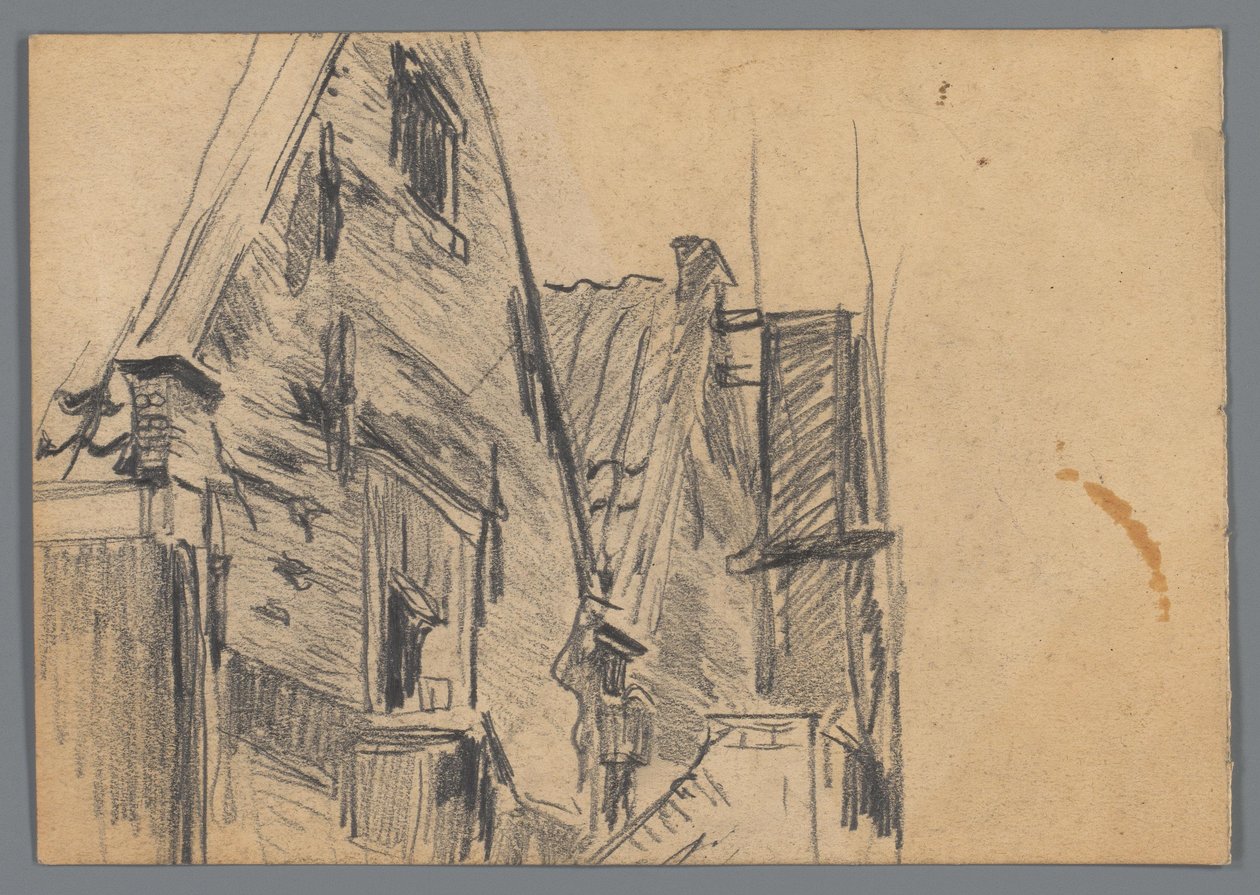 Rückfassaden der Gebäude Korte Dijkstraat 2 und 4 in Amsterdam - Willem Witsen