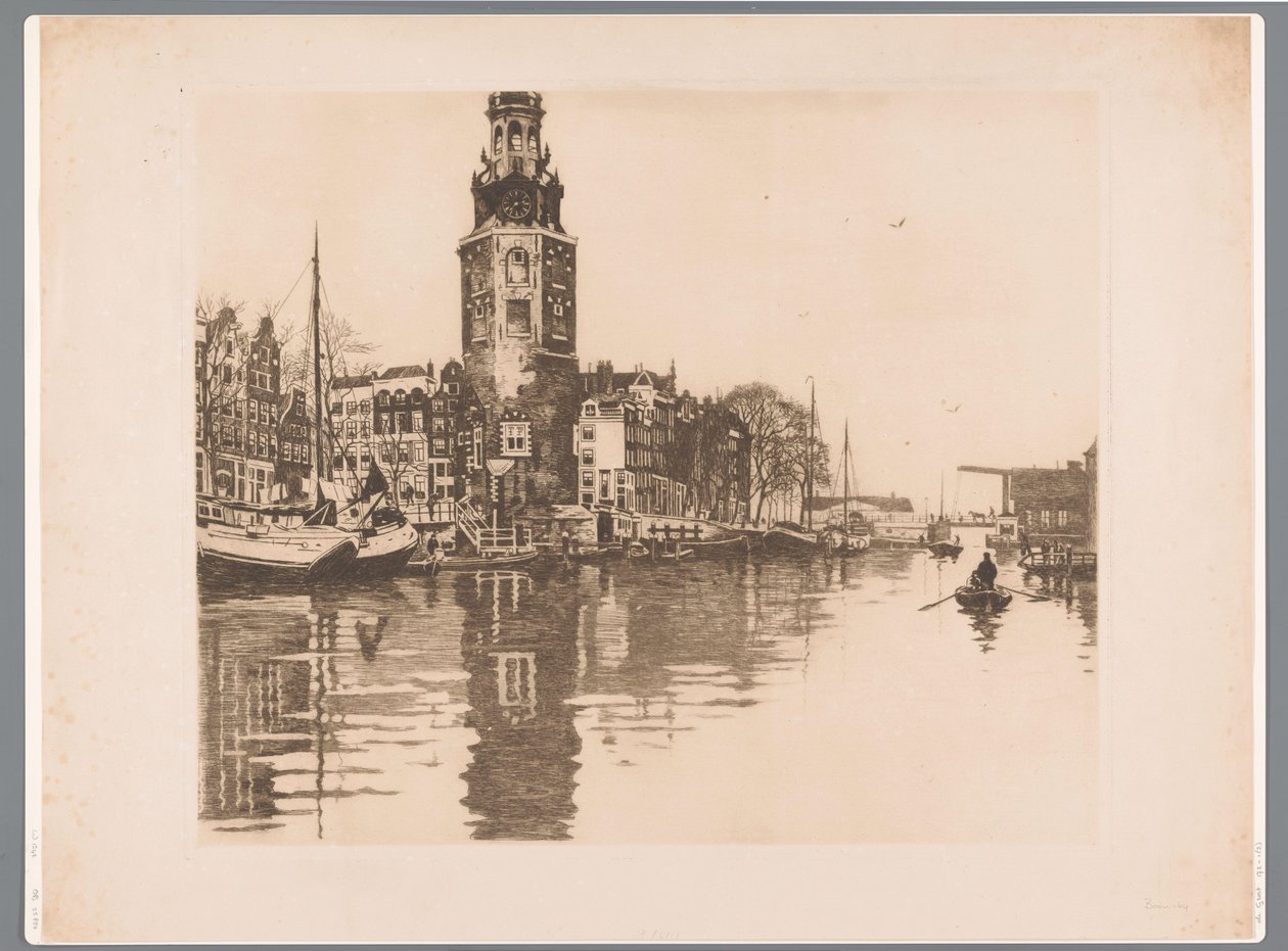Vue de la tour Montelbaan à Amsterdam - Willem Arnoldus Witsen