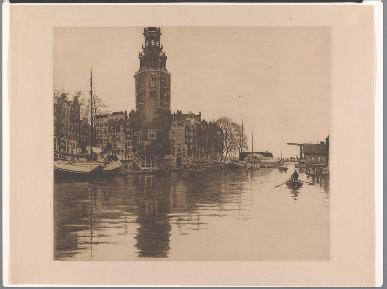 Vue de la Montelbaanstoren à Amsterdam - Willem Arnoldus Witsen