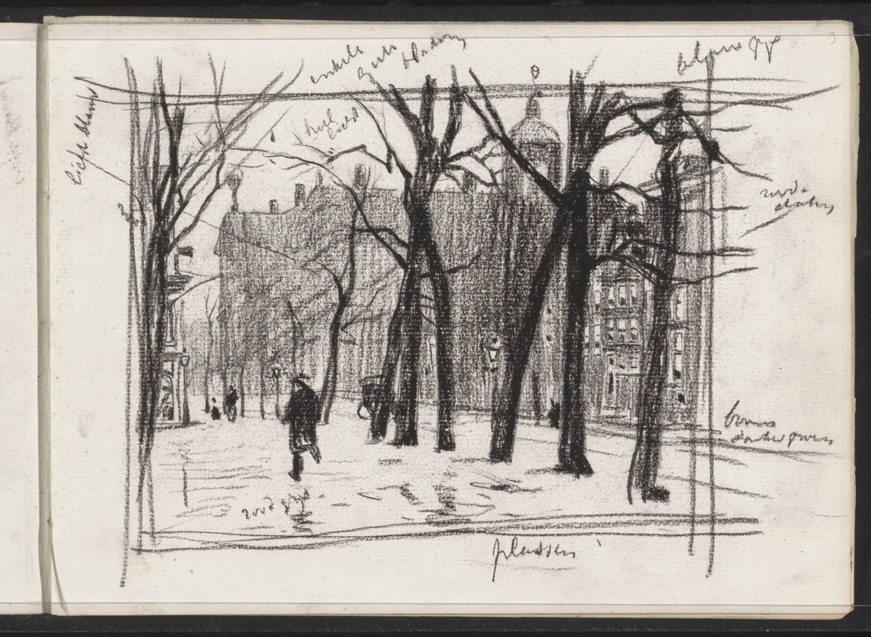 Vue de la Nieuwezijds Voorburgwal avec le Palais royal - Willem Witsen