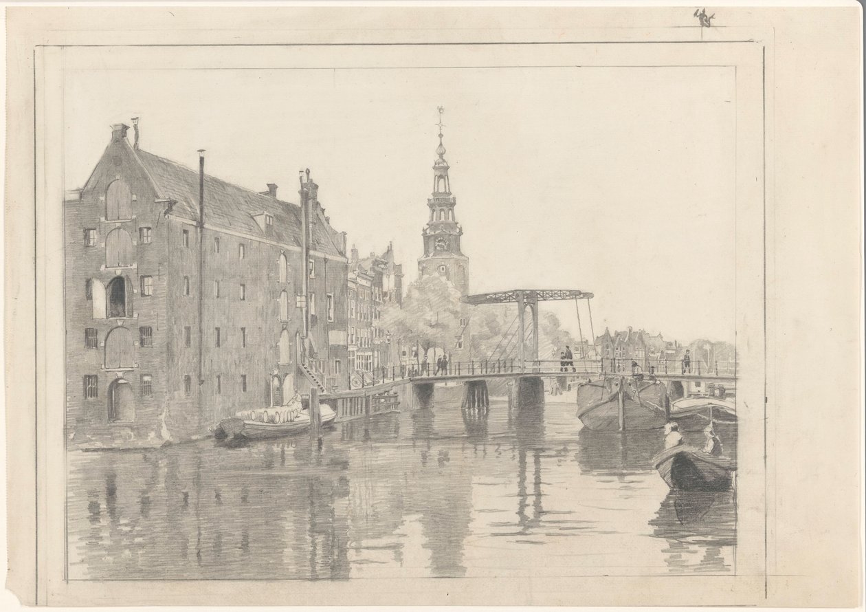 Vue de la ville avec la tour Montelbaan - Willem Arnoldus Witsen