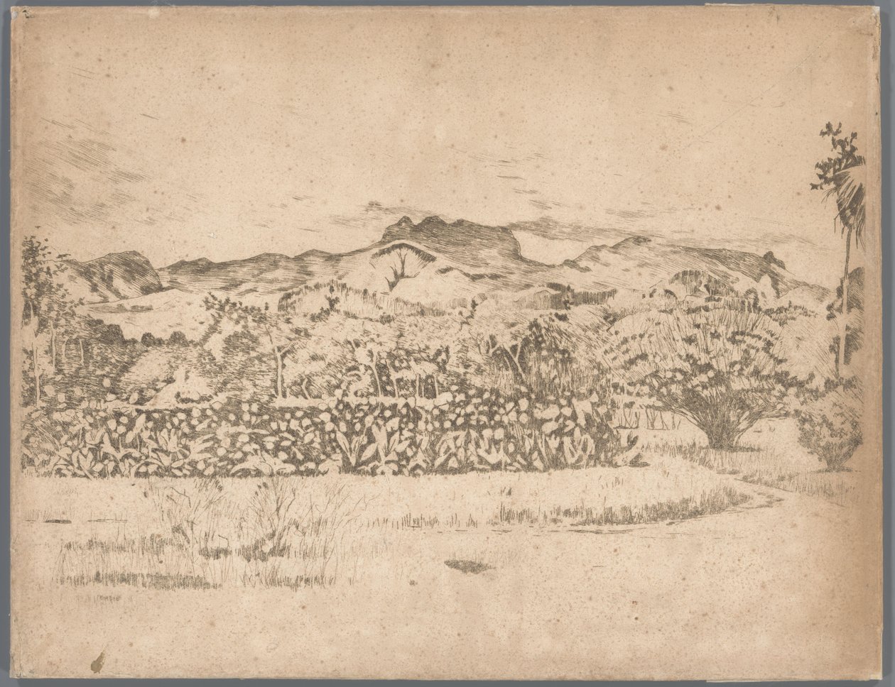 Vue sur le volcan De Kloet, Gambar - Willem Arnoldus Witsen