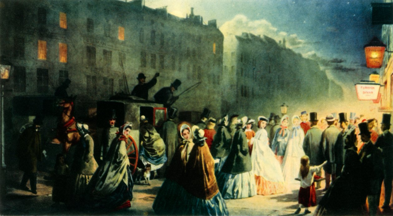 Scène dans le Strand la nuit - Willem de Famars Testas