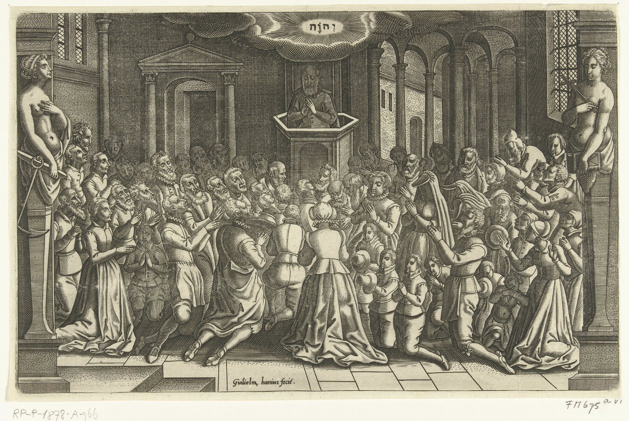 Remerciement pour la libération de Leyde, 1574 Leyde pendant le siège et la libération, 1574 (titre de la série) - Willem de Haen
