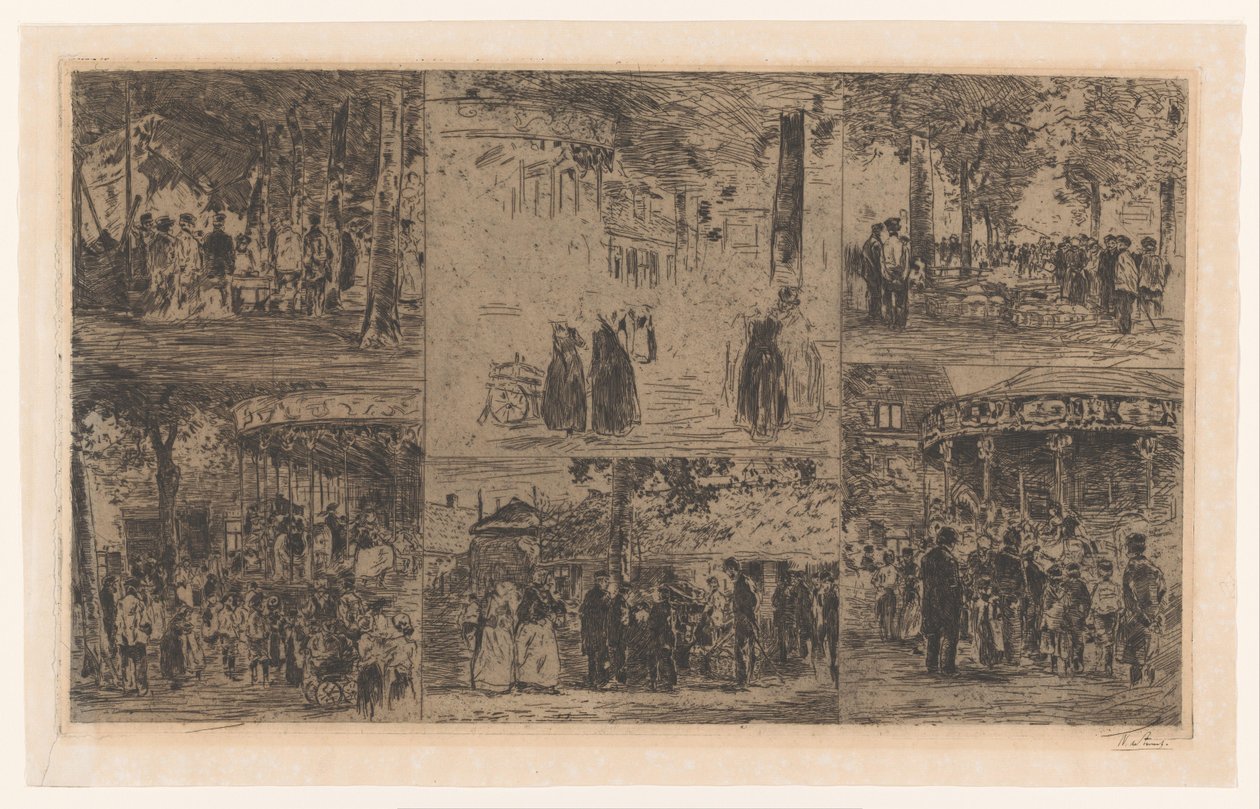 Six croquis d