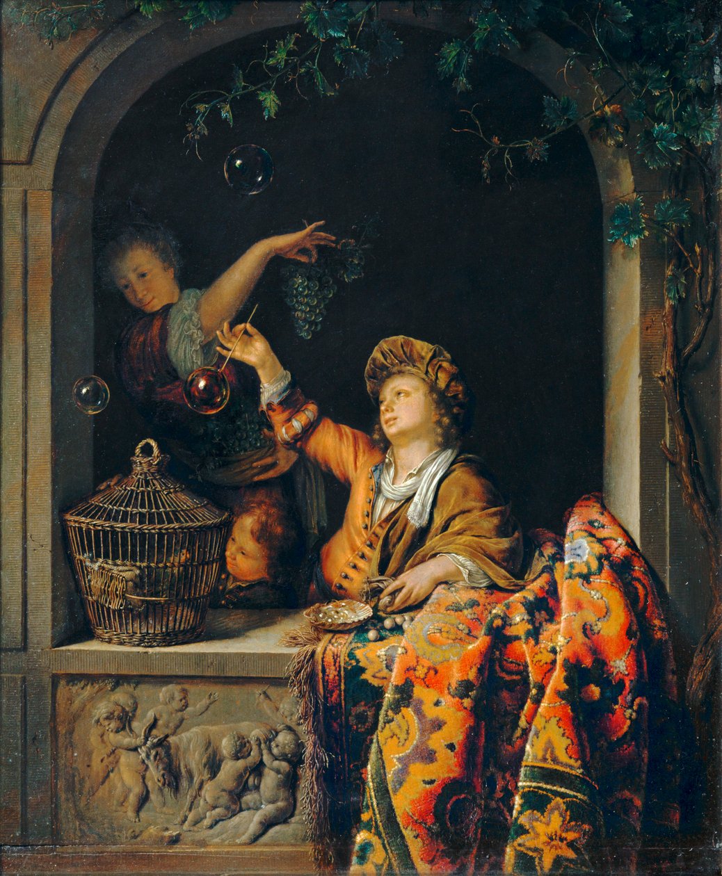 Les Bulles de savon … - Willem van (after) Mieris