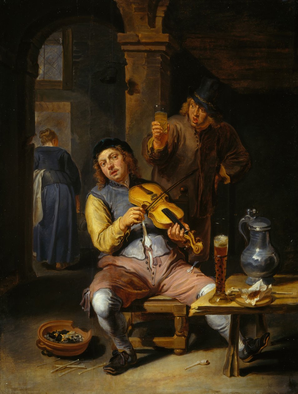 Le violoniste aveugle, 1637-1677 - Willem van Herp