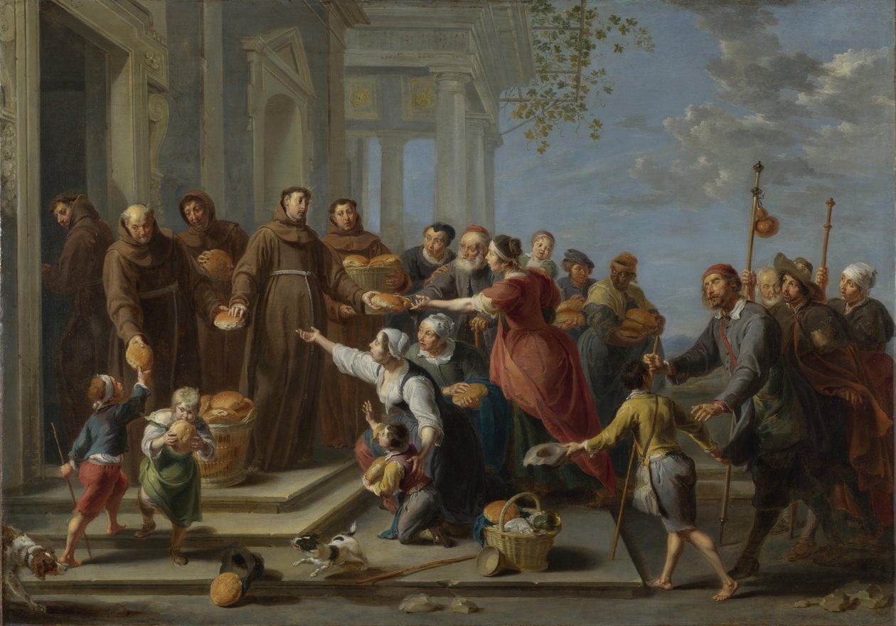 Saint Antoine de Padoue distribuant du pain - Willem van Herp the Elder