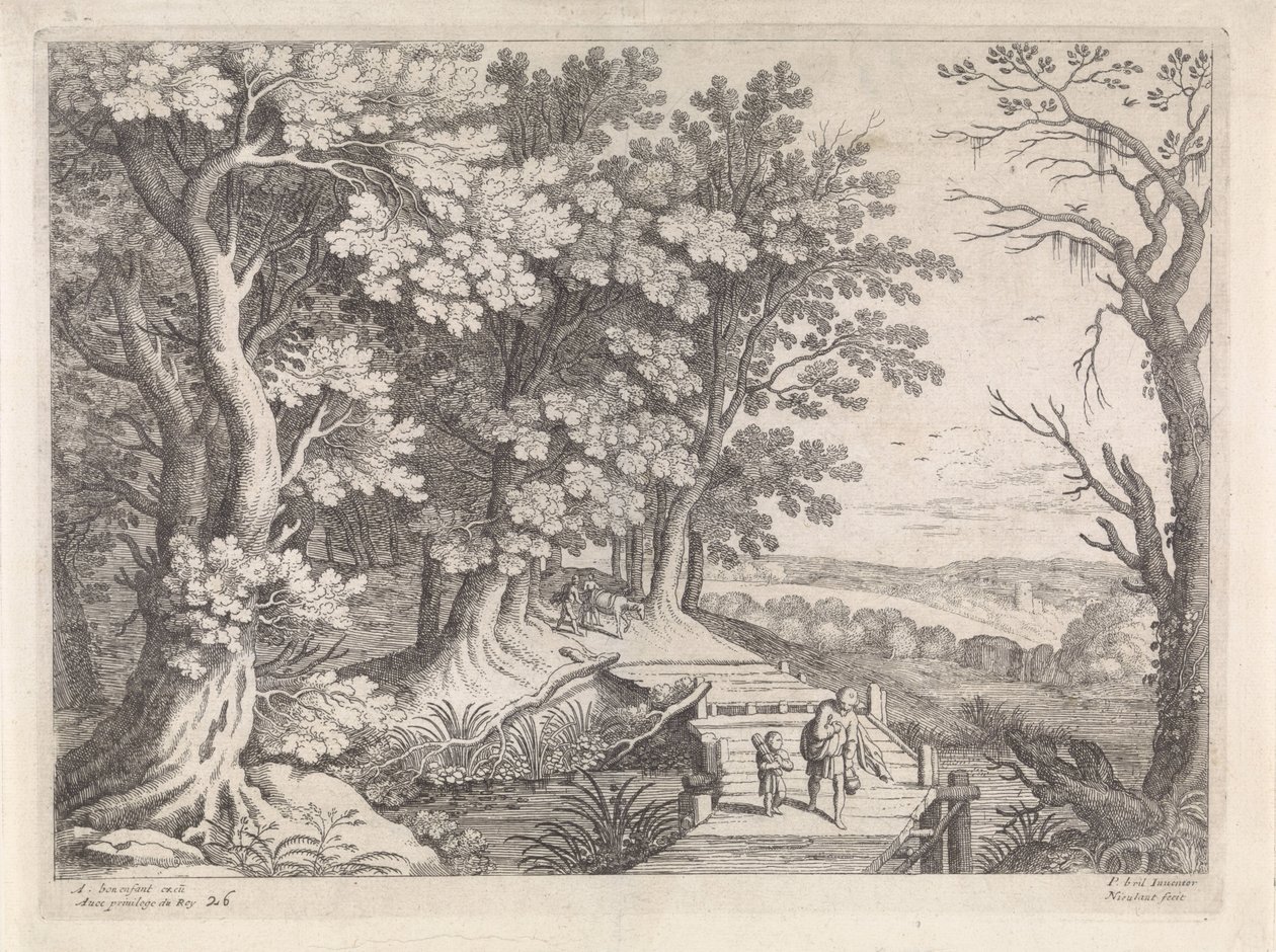 Paysage avec Abraham et Isaac - Willem van Nieulandt (II)