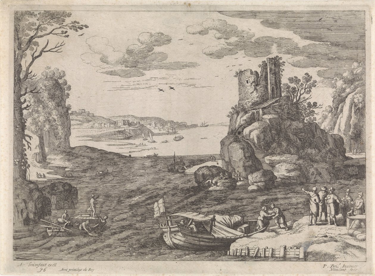 Différents navires dans une baie - Willem van Nieulandt (II)