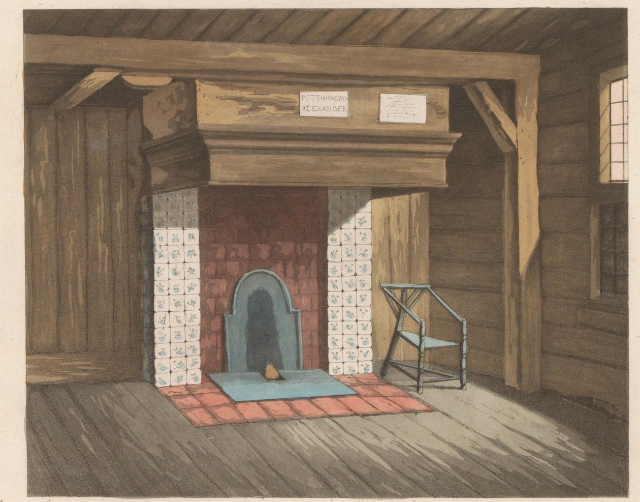 Intérieur de la maison de Pierre le Grand à Zaandam, 1824 - Willem van Senus (possibly)