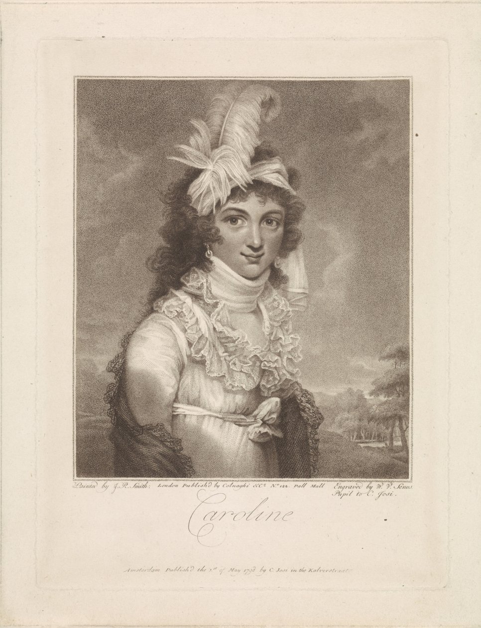 Portrait de Caroline Amalia Elisabeth de Brunswick-Wolfenbüttel - Willem van Senus